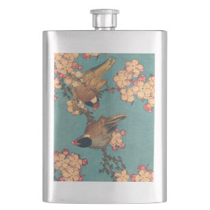 Cantil Toutinegra-de-bico-grosso e Flor de Cerejeira Hoku