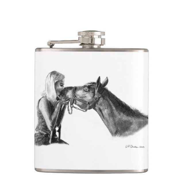 Cantil Trabalho de arte de Beijos Cavalos (Frente)