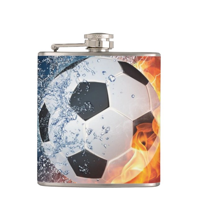 Cantil Travesseiro decorativo Flaming de Futebol/Bola de  (Frente)