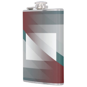 Cantil Triângulos de cinza Teal na burgundy