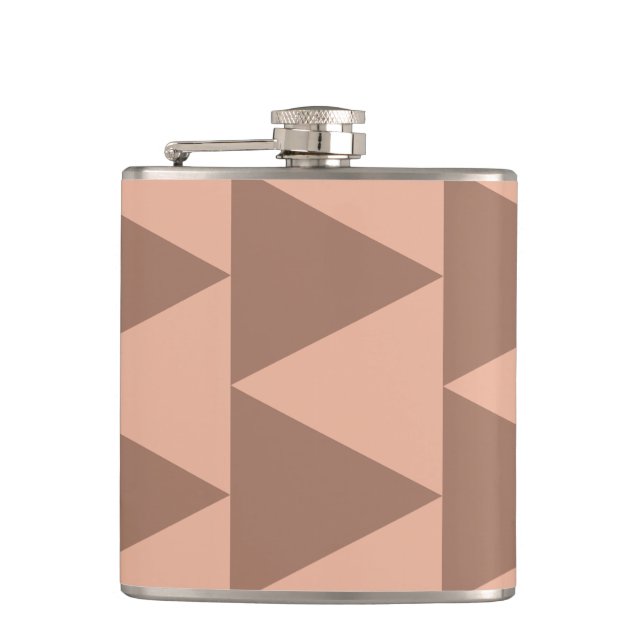 Cantil Triângulos Grandes Geométricos Mocha Mousse Rosa D (Frente)