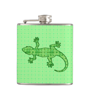 Cantil Tribal batik Gecko - limão e esmeralda verde
