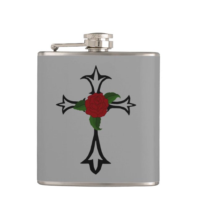 Cantil Tribal Cross Flask (Frente)