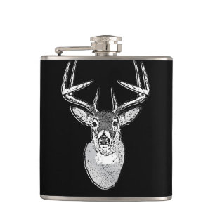 Cantil Troféu Buck em Black White Deer