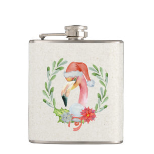 Cantil Tropical Flamingo Vinil Wrapl Flask