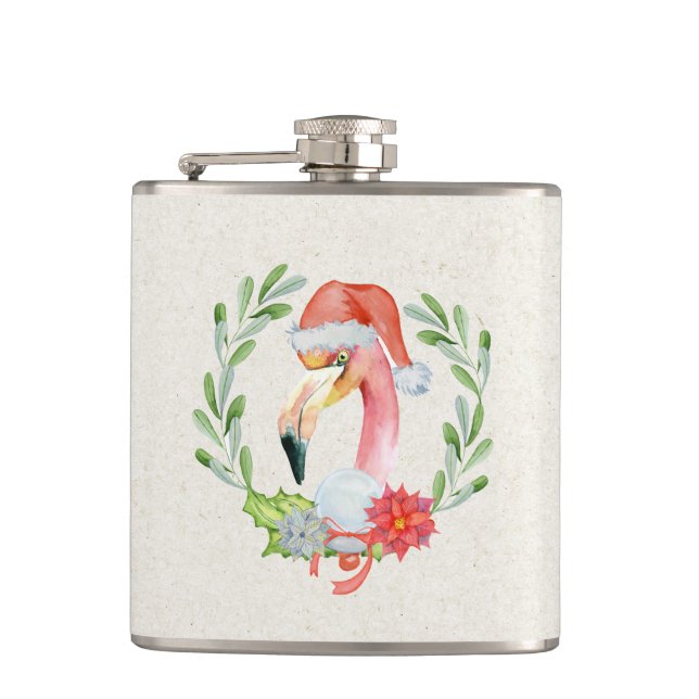 Cantil Tropical Flamingo Vinil Wrapl Flask (Frente)