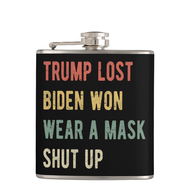Cantil Trump Perdeu Biden Won Veste Uma Máscara Cala A Bo (Frente)