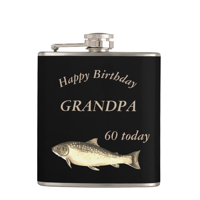 Cantil Truta Personalizada Feliz 60.º Aniversário Vovô (Frente)