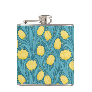 Cantil Tulipas em azul e amarelo