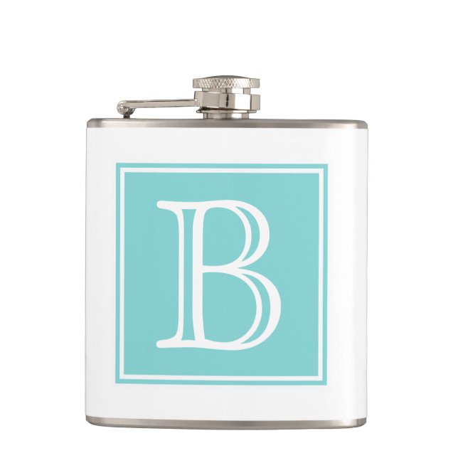 Cantil Turquoise Square Monograma Flask (Frente)