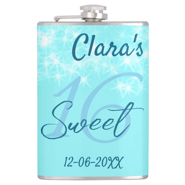 Cantil Turquoise teal agate doce 16 anos adicione nome da (Frente)