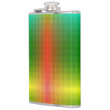 Um frasco metálico com um gradiente de verde para 