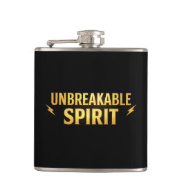 Cantil Unbreakable Spirit Black Stainless Steel Hip Flask