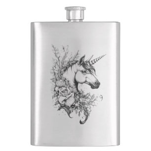 Cantil Unicorn Fantasy Wild Animal Illustration Art Tatto