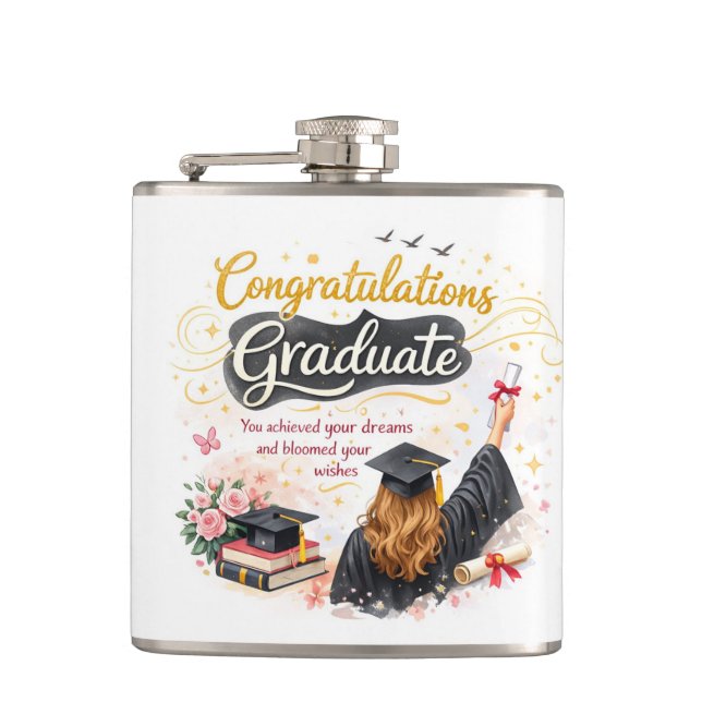 Cantil Unique Class of 2026 Graduation Gift Flask (Frente)