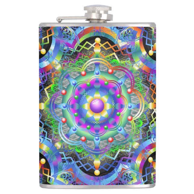 Cantil Universo Mandala Cores Psicodélicas (Frente)