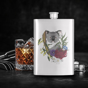 Cantil Urso Coala Fofo Verde Vida Selvagem Floral Austral