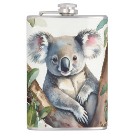 Cantil Urso Koala sentado em árvore de goma