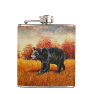 Cantil Urso Negro na Floresta do outono