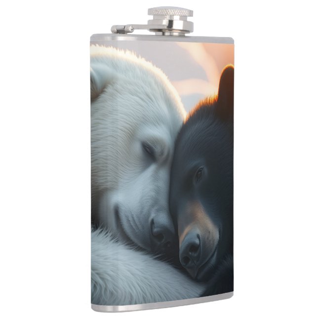 Cantil Urso polar e urso preto se abraçando (Direita)
