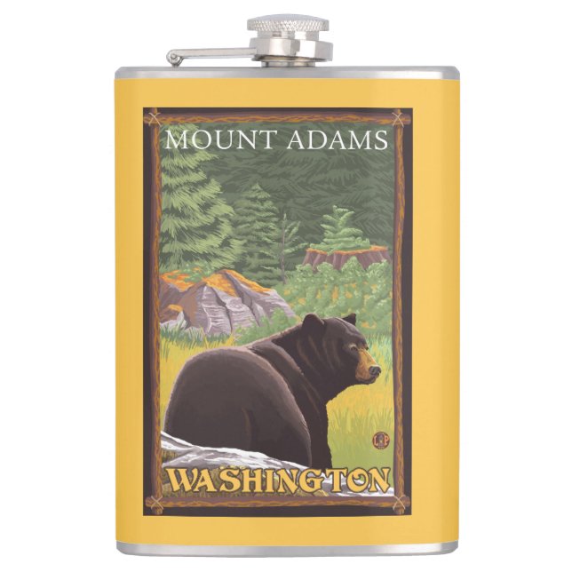 Cantil Urso preto na floresta - montagem Adams, (Frente)