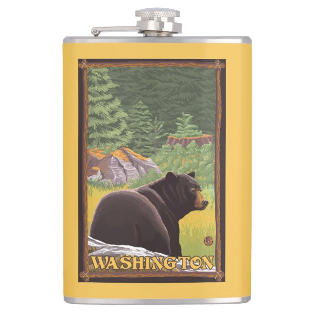 Cantil Urso preto na floresta - Washington (Frente)
