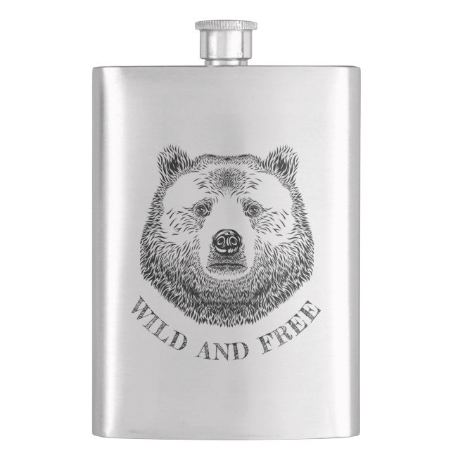 Cantil Urso, Selvagem E Gratuita, Ilustração Desenhada À  (Frente)