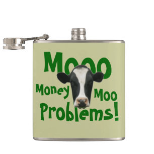 Cantil Vaca engraçada dos problemas do MOO do dinheiro d