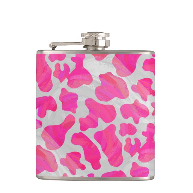 Cantil Vaca rosa quente e Impressão branco (Frente)