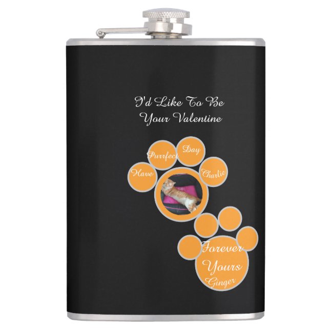 Cantil Valentine's Cat Pawprint Humor Cat Photo (Frente)