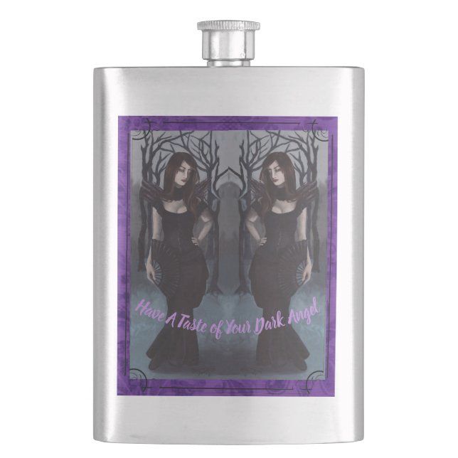 Cantil Vampiro Flask Gothic Flask Halloween Flask Vamyre (Frente)