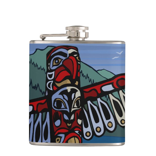 Cantil Vancouver Souvenir Flask 2 Mundos - Presentes (Frente)