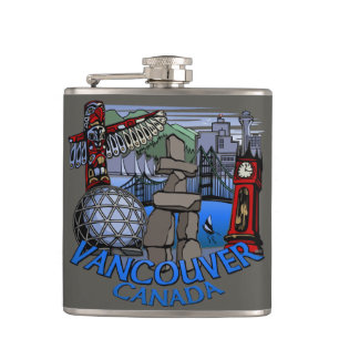 Cantil Vancouver Souvenir Flask Vancouver Landmark Gifts