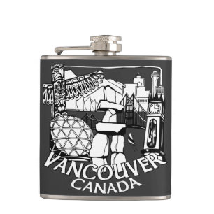 Cantil Vancouver Souvenir Flask Vancouver Landmark Gifts