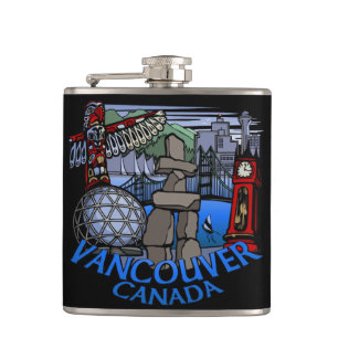 Cantil Vancouver Souvenir Flask Vancouver Landmark Gifts