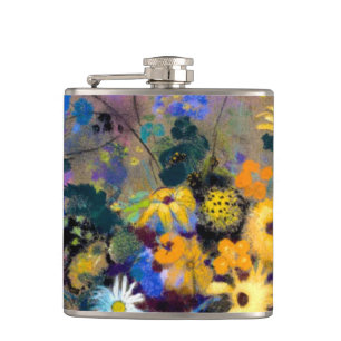 Cantil Vaso Branco com Flores Odilon Redon