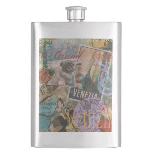 Cantil Veneza Itália Viagem Vintage Arte Colorida Bonito