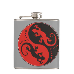Cantil Vermelho do preto dos gecos de YIN & de YANG + sua
