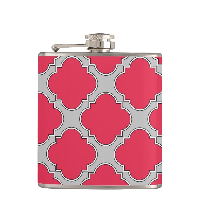 Cantil Vermelho e cinza de quatrefoil (Frente)