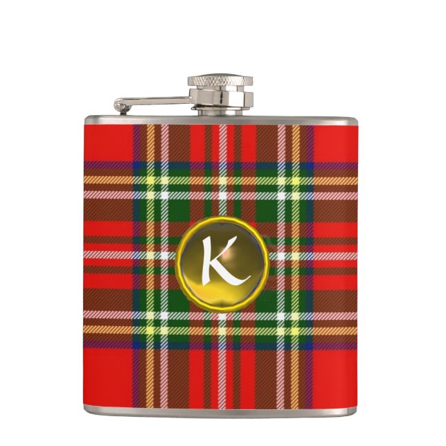 CANTIL VERMELHO ESCOCÊS TARTAN,AMARELO TOPAZ GEMSTONE MON (Frente)