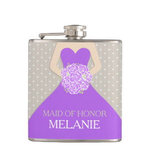 Cantil Vestido roxo da madrinha de casamento nomeado