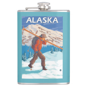 Cantil Viagens vintage 3 dos esquis da neve do carregando