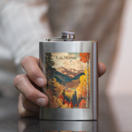 Cantil Viagens vintage Poster Rocky Mountain, personalizá