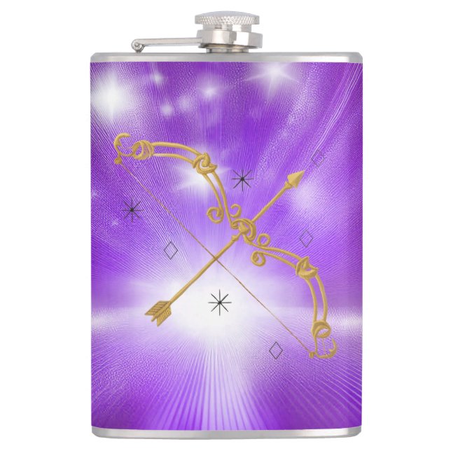 Cantil Viajante Celestial: Sagitário Dourado (Frente)
