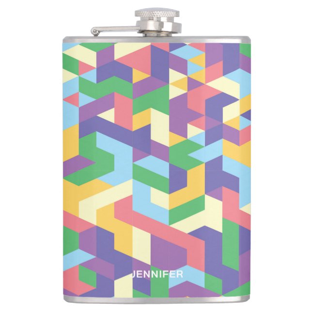 Cantil Vibrant Contemporary Geometric Pattern With Name (Frente)
