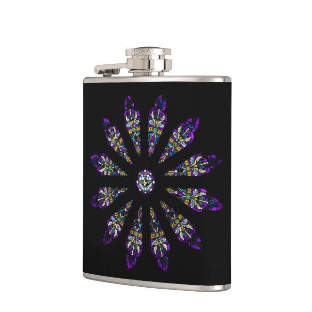 Cantil Vidro Estido Mandala Flask (Esquerda)