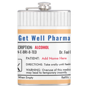 Cantil Vidro Shot Impresso RX Engraçado