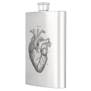 Cantil Vintage Anatomical Human Heart Classic Flask