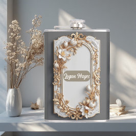 Cantil Vintage Baroque Swirls Tulips Grandeur Soft Ivory