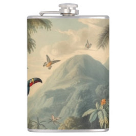 Cantil Vintage botânica de tucanos e flores